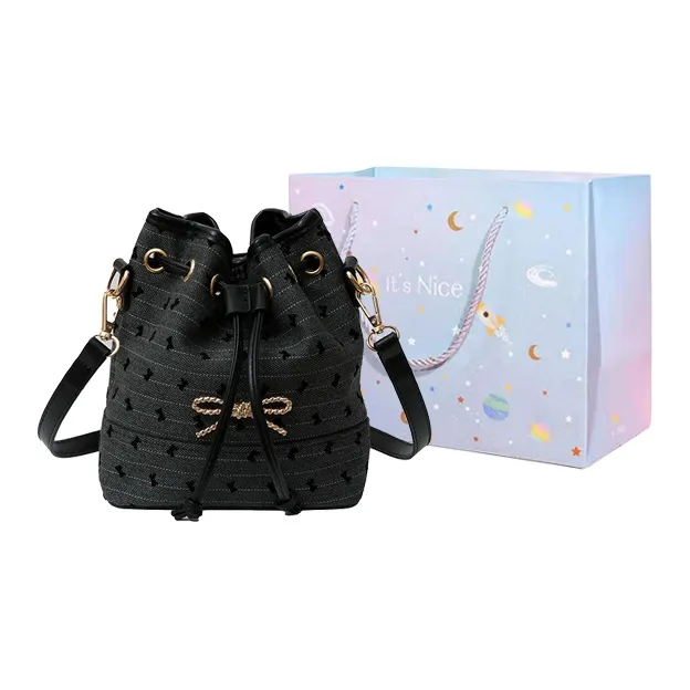 GOX Canvas Bag, Shoulder Bag Regular Women's Polka Dot/Heart/Bowknot-10