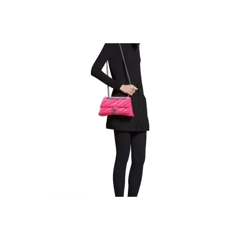 Balenciaga Nylon Crossbody Bag Shoulder Bag Small Size Women's Bright Pink-8