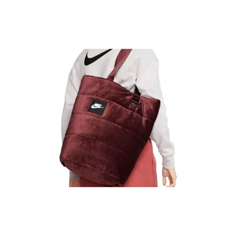 Nike Polyester Tote Bag Shopping Bag Shoulder Bags Unisex Maroon-4