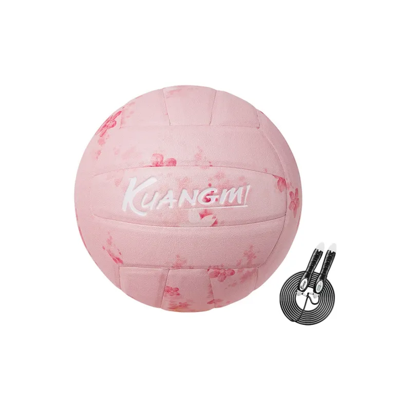 Kuangmi PU Size 5 Ball Middle School Volleyball Unisex Pink-18