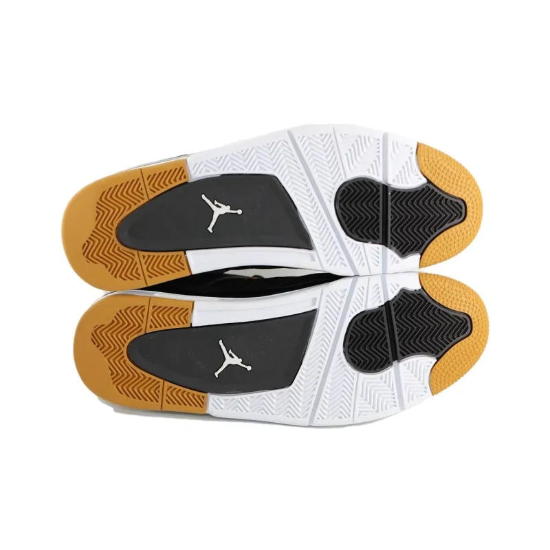 Jordan Air Jordan 4 Anti-Slip Wear-Resistant Mid-Top Vintage Basketball Shoes Unisex Black Brown Green-3