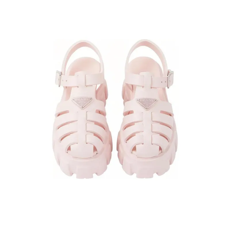 PRADA Monolith Foam Rubber 55mm Sandals Alabaster Pink Women's-3