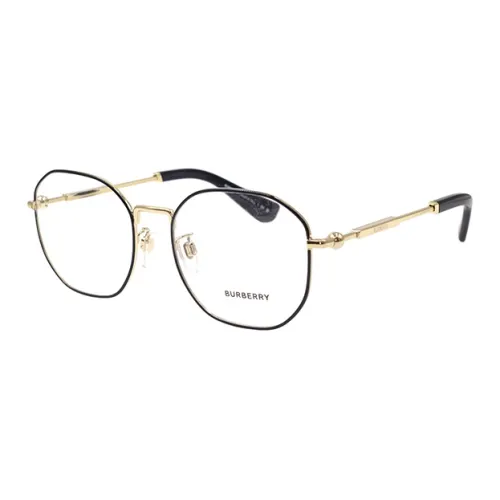 Burberry Irregular Shape Eyeglass Frames Men's Black Gold