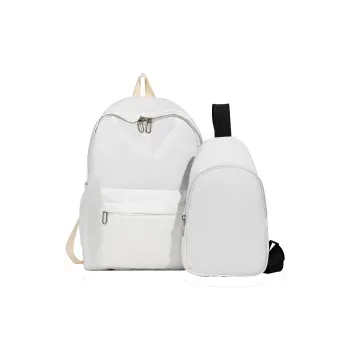 GOX Nylon Backpack Regular Unisex Ecru/Black/Purple/Green/Blue/Pink/Yellow/Orange Red