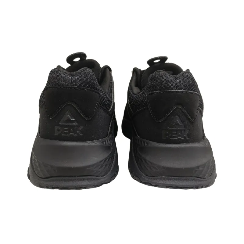 PEAK Magic Bullets Two Fats Anti Slip And Wear Resistant Height Increasing Low Top Casual Shoes Men's All Black-4