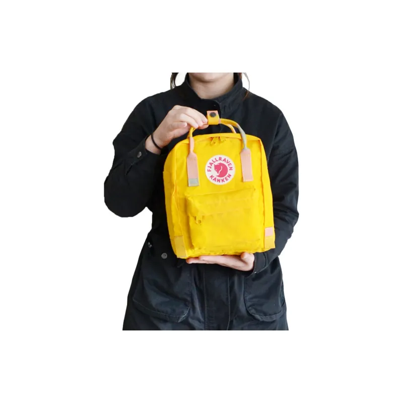 Fjallraven Kanken Fabric Backpack Mini Unisex Warm Yellow-4