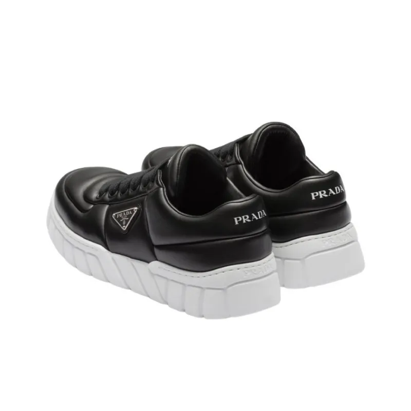 PRADA Wear-Resistant Low-Top Sports Casual Shoes Men's Black White-4