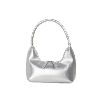 Carksky PU One Shoulder Handbags Women's Silver/White/Black