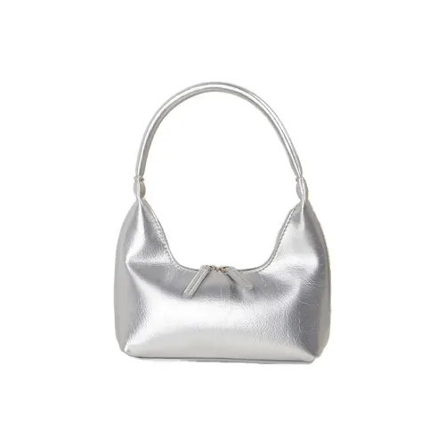 Carksky PU One Shoulder Handbags Women's Silver/White/Black
