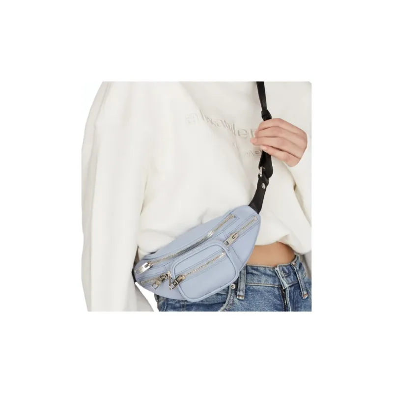 Alexander Wang Attica Leather Shoulder Bag Crossbody Bag Sling Bag Fanny Pack Mini Women's Light Blue-2