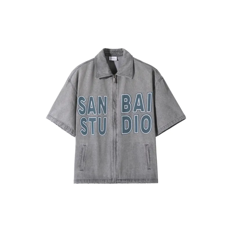 SANBAI STUDIO Shirt Unisex Washed Gray-1