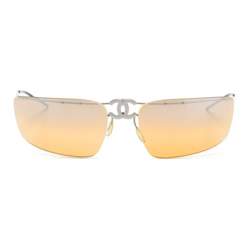 CHANEL Pre-Owned 2000s Rectangle-frame Sunglasses-1