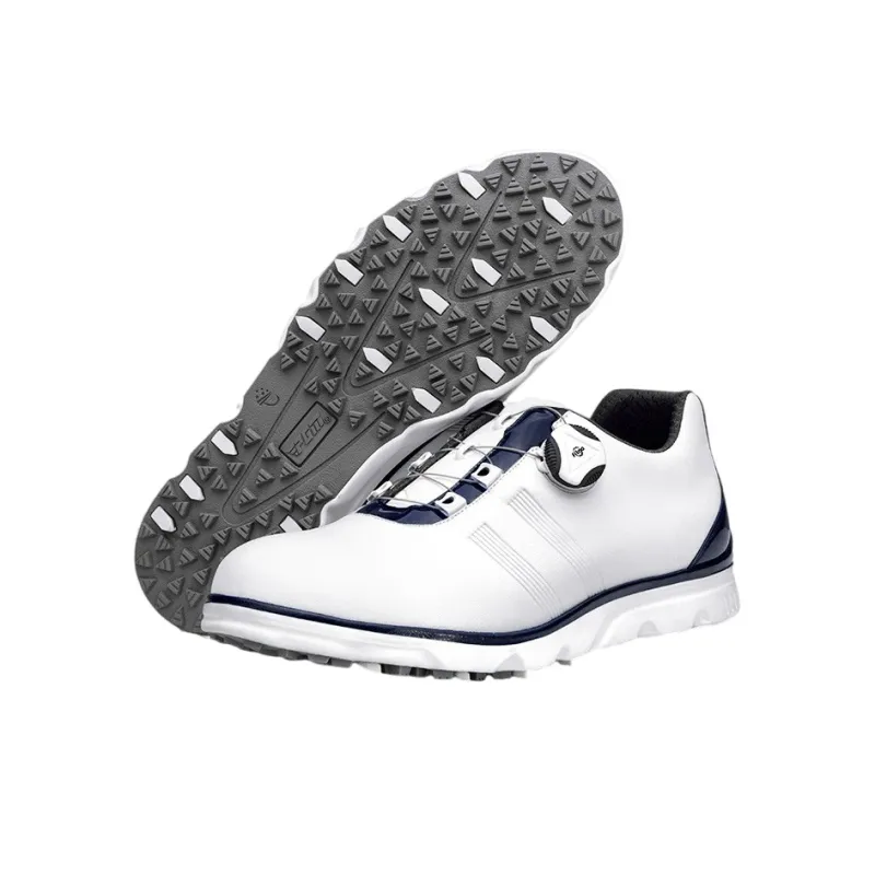 PGM Anti-Slip And Wear-Resistant Breathable Low-Top Golf Shoes Men's White Gray-14
