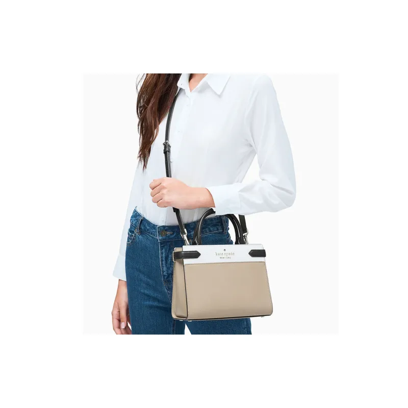 Kate Spade Leather Tote Bag, Shopping Bag, Shoulder Bag, Crossbody Bag, Handbag Regular Women's Cameo Brown-4