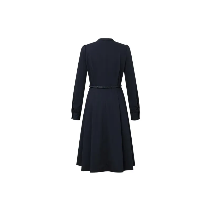 HAZZYS Long Sleeved Dresses Women's Navy Blue-1