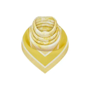 DIOR Silk Silk Scarves Women's Yellow
