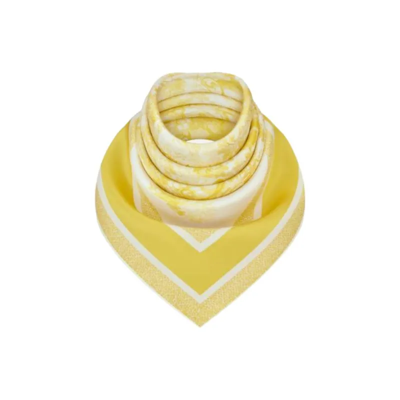 DIOR Silk Silk Scarves Women's Yellow-0