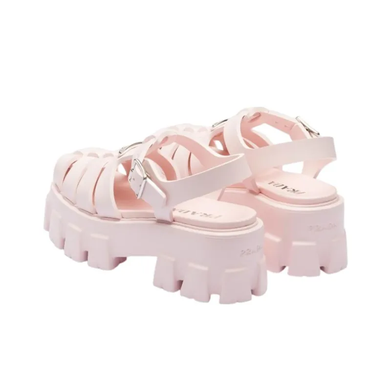 PRADA Monolith Foam Rubber 55mm Sandals Alabaster Pink Women's-4