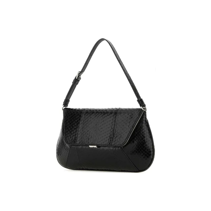 AMINA MUADDI Foldover Top Embossed Tote Bag-1