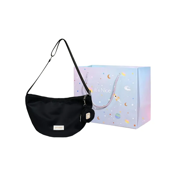 GOX Nylon Crossbody Bag, Shoulder Bag Women's White/Black/Yellow/Pink/Blue-6