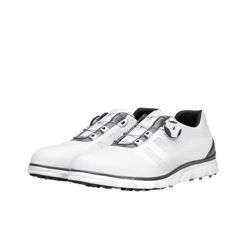 PGM Anti-Slip And Wear-Resistant Breathable Low-Top Golf Shoes Men's White Gray-1