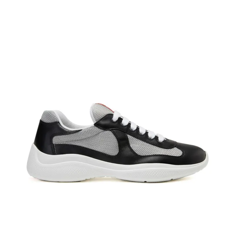 PRADA America's Cup Lightweight Low Top Casual Shoes Men's Black White-1