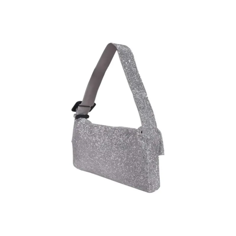 BENEDETTA BRUZZICHES Aluminum Mesh One Shoulder Handbag Women's Silver-1