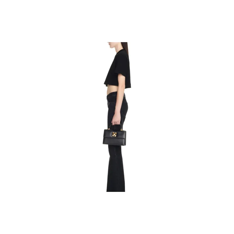 OFF WHITE Jitney 1.4 Logo Plaque Tote Bag-4