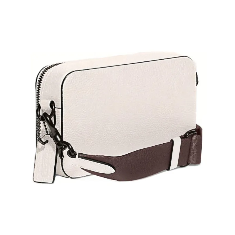 COACH Charter Cow Leather Shoulder Bag, Crossbody Bag Trumpets Unisex White-2