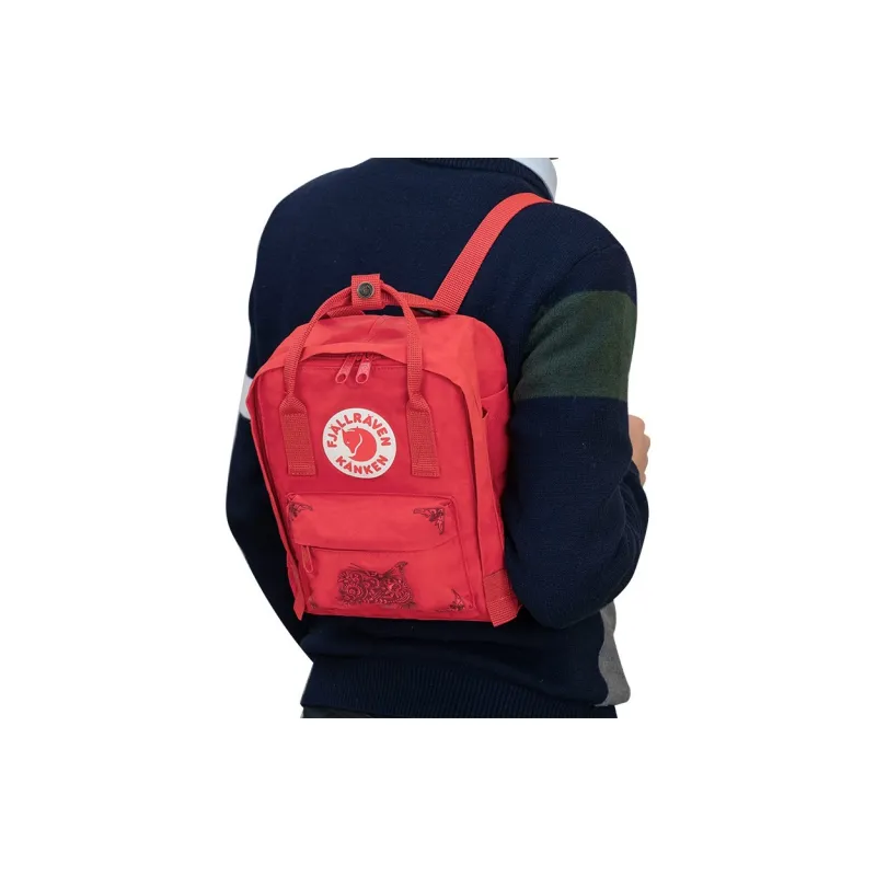 Fjallraven Fabric Backpack Mini Unisex Red-4
