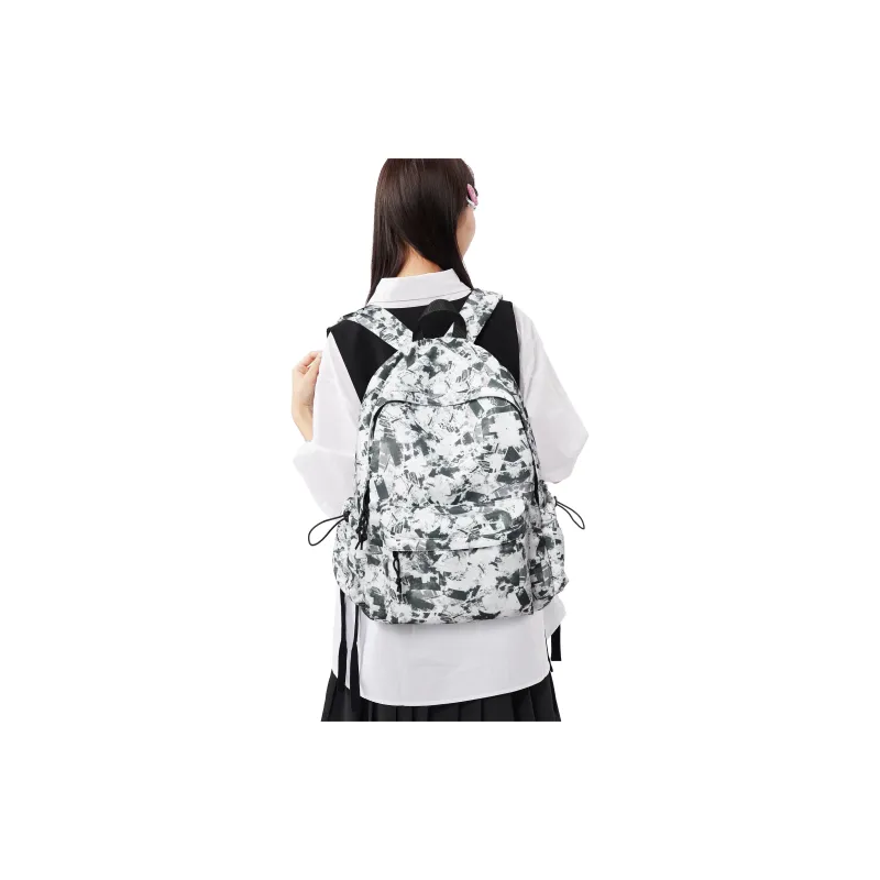 COOWOZ Fabric Backpack Laptop Bag Backpack Unisex Black And White All Over Print-6