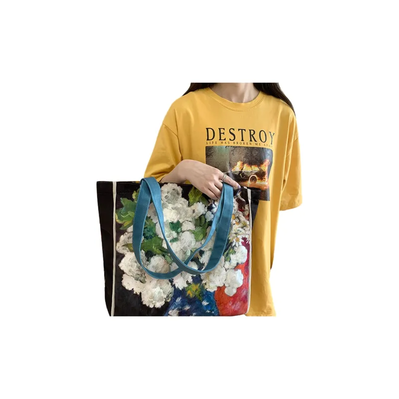 Hongna Canvas Polyester Tote Bag, Shopping Bag, Handbag, Shoulder Bag Women's-8