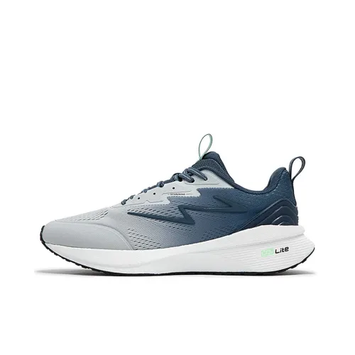 361° Popping Foam Running Shoes Men Low-Top Photon Gray/Nostalgic Blue