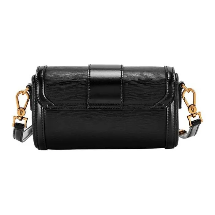 Hush Puppies Cow Leather Shoulder Bag Crossbody Bag Small Square Bag Women's Black/Green/Apricot-2