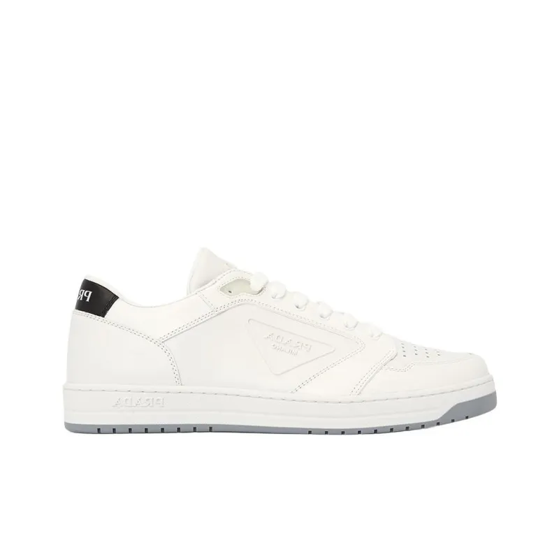 PRADA Round Toe Sneakers White Black-1