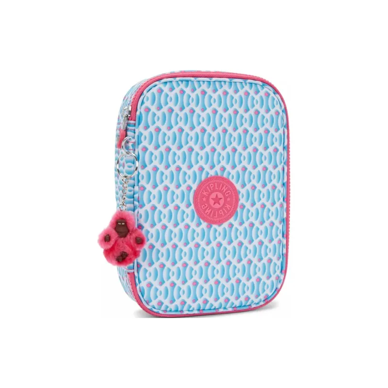 Kipling Recycled Polyester Makeup Bag Women's Blue Pink-1