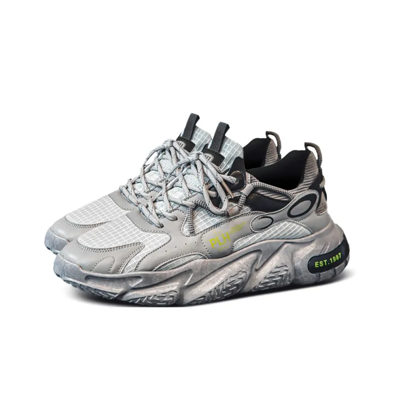 HACKBUTEER Dim Zone Collection Low-Top Chunky Sneakers Unisex-38