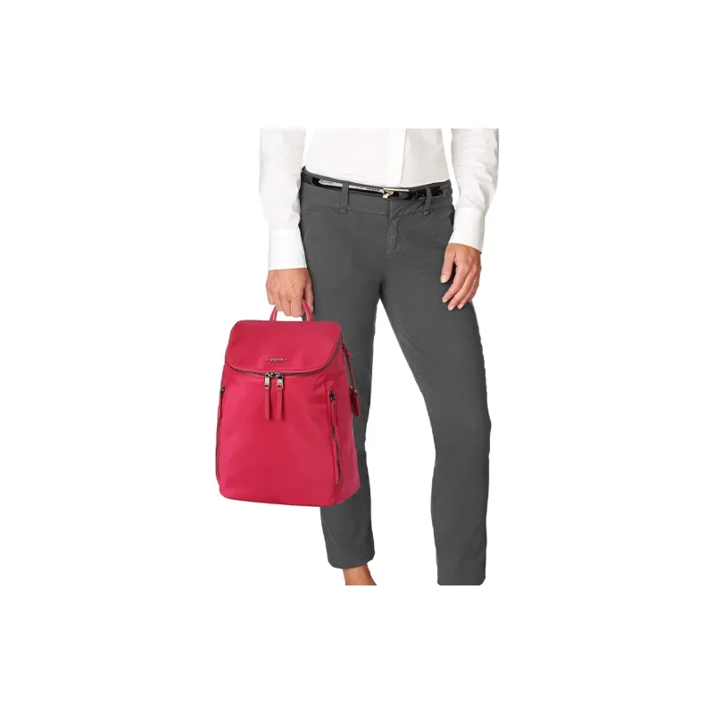 TUMI Voyageur Canvas Bucket Bag Backpack Large Size Women's Magenta-4
