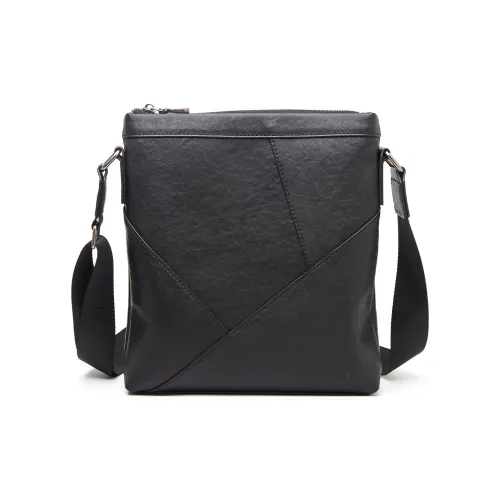 Old man's head Shoulder Bags Black