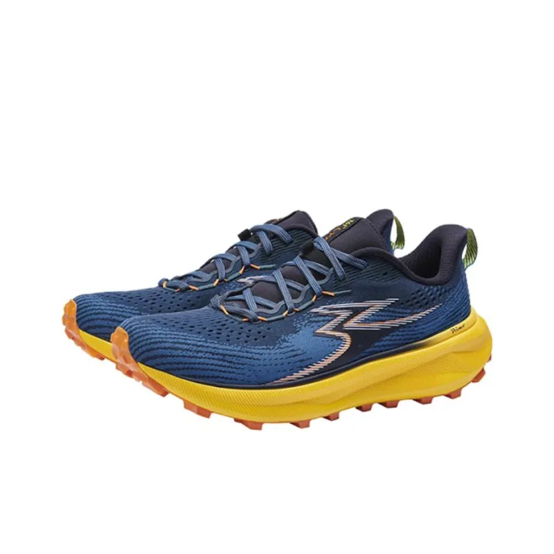361° Anti-Slip Wear-Resistant Low-Top Trail Running Running Shoes Men's Orange Blue-2