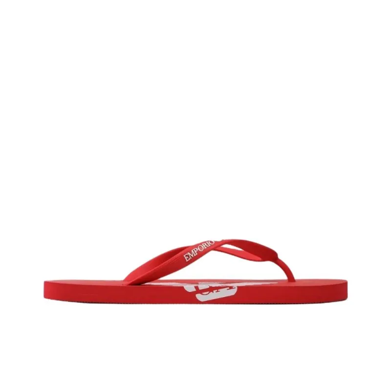 EMPORIO ARMANI Odor-Resistant Flip Flops Women's Red-1