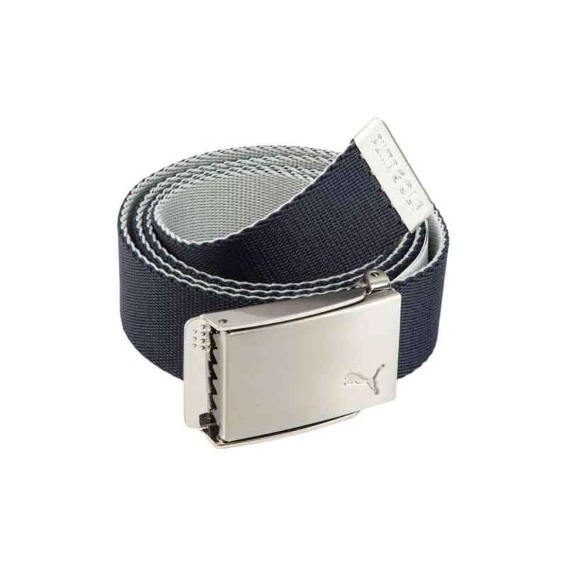 PUMA Solid Color Design Fabric Belt Men's Dark Blue-0