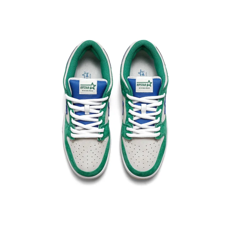 RIPSTAR SKBD Low Maxes-Leonardo Anti-Slip Wear-Resistant Low-Top Skateboard Shoes Unisex White Green-4