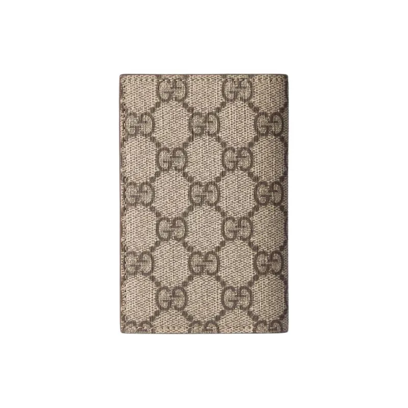 GUCCI Supreme Canvas Card Holder Men's Beige-2