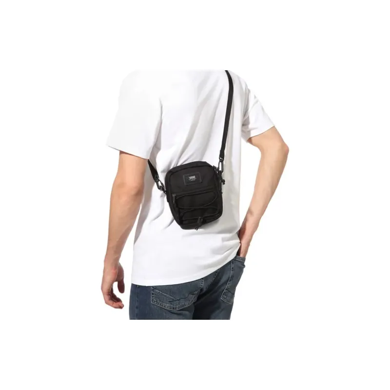 Vans Nylon Fabric Shoulder Bag, Crossbody Bag Regular Unisex Black-3