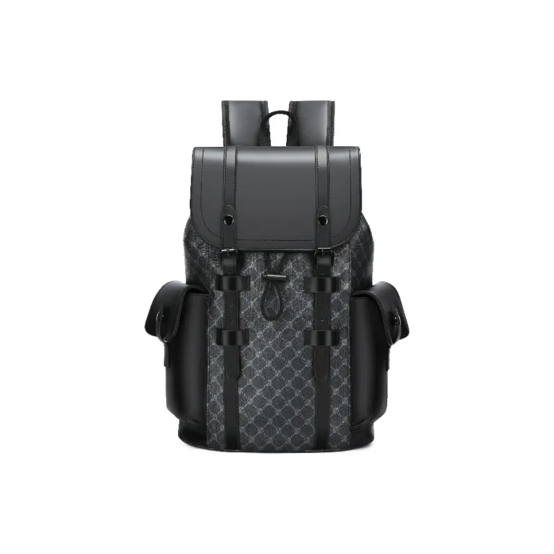 BRABOSTON PU Backpack Unisex Black-0