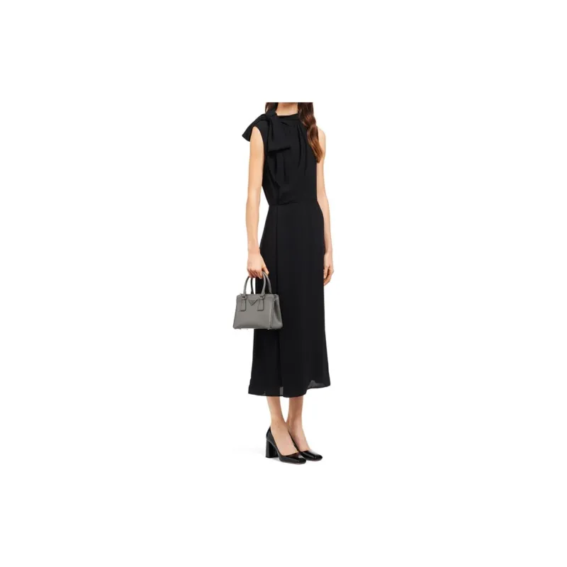 PRADA Diagramme Calfskin Shoulder Bag Crossbody Bag Women's Marble Gray-4