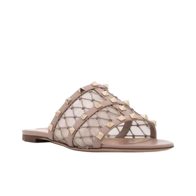 Valentino Slide Slippers Women's Nude-2