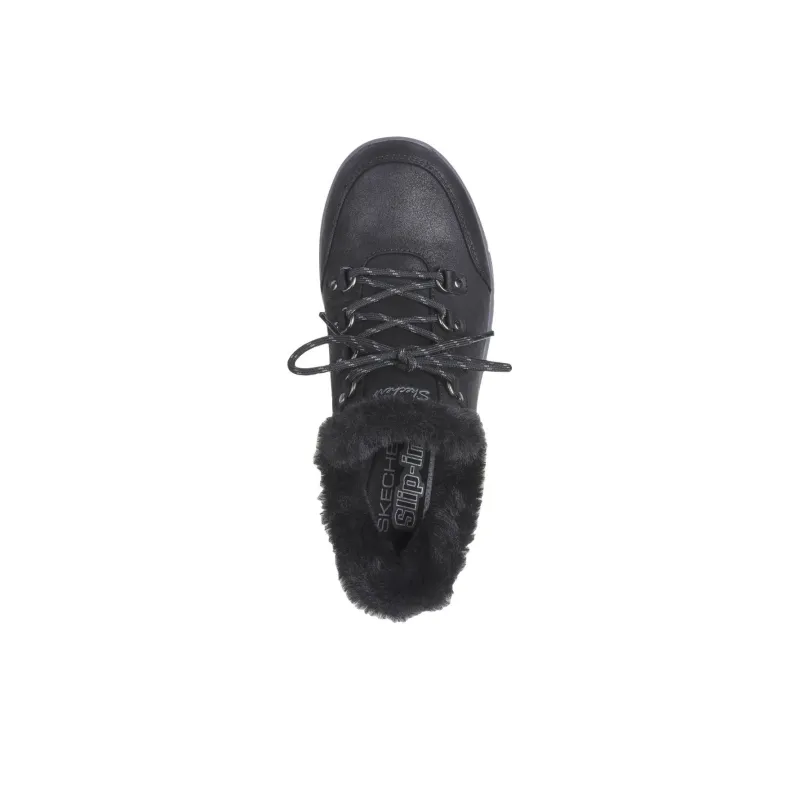 Skechers Slip Ins Anti Slip Wear Resistant Low Top Hiking Shoes Women's Black-3