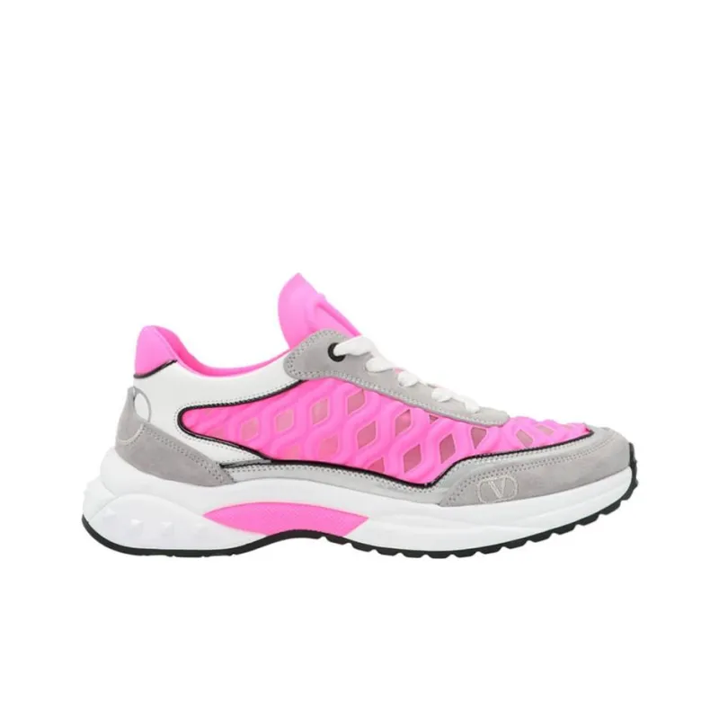 Valentino Women's Ready Go Runner 'Grey Bright Pink'-1